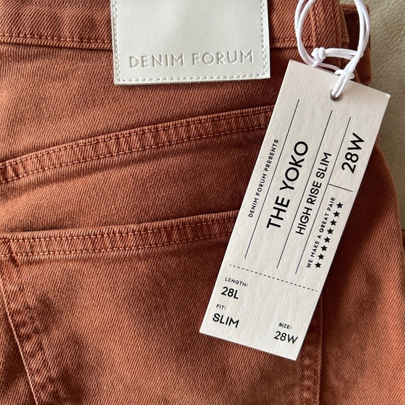 Denim Forum Aritzia Yoko Slim Rust Denim - Picture 5 of 5